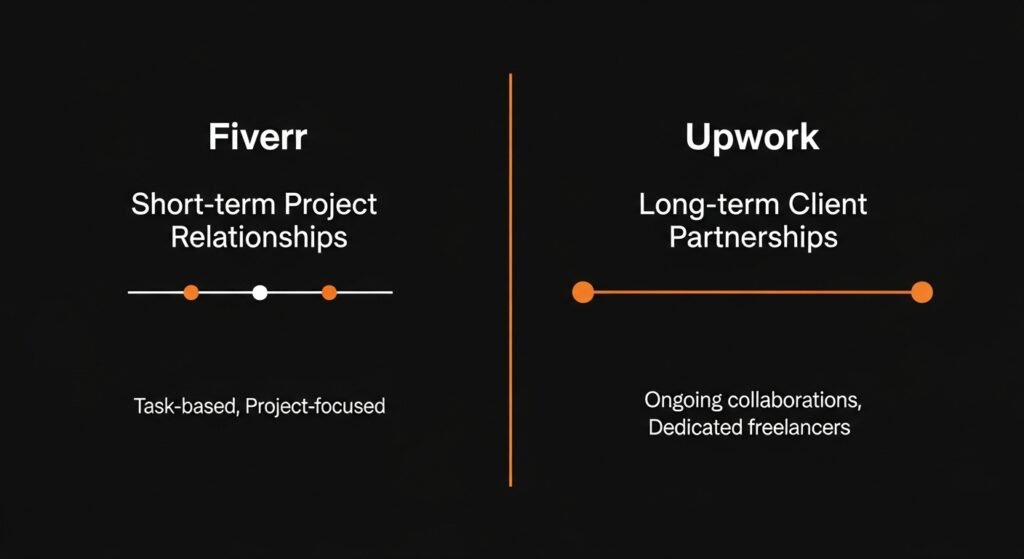 client relationship with fiverr and upwork