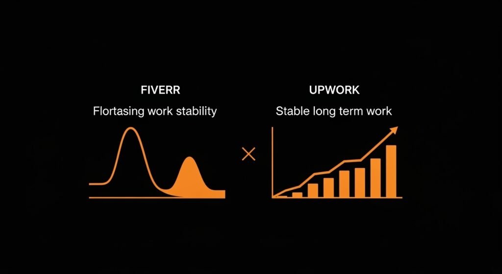 work stability in fiverr and upwork